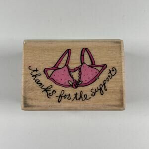 Breast Cancer support wooden stamp